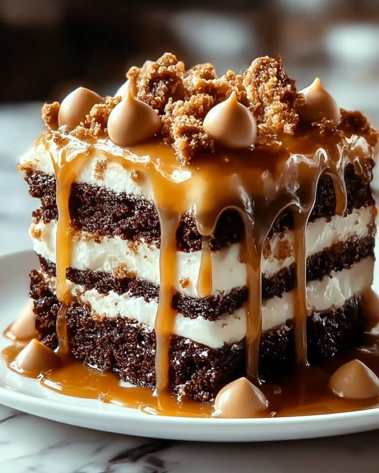 Decadent Caramel Toffee Crunch Cake Recipe