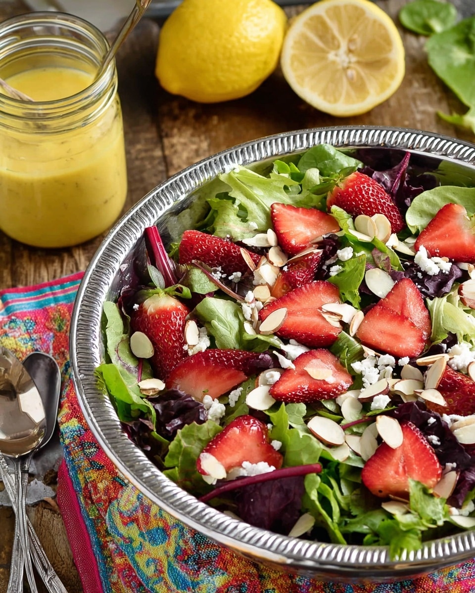 Easter Salad with Strawberries, Toasted Almonds, and Goat Cheese Recipe - Recipe Image