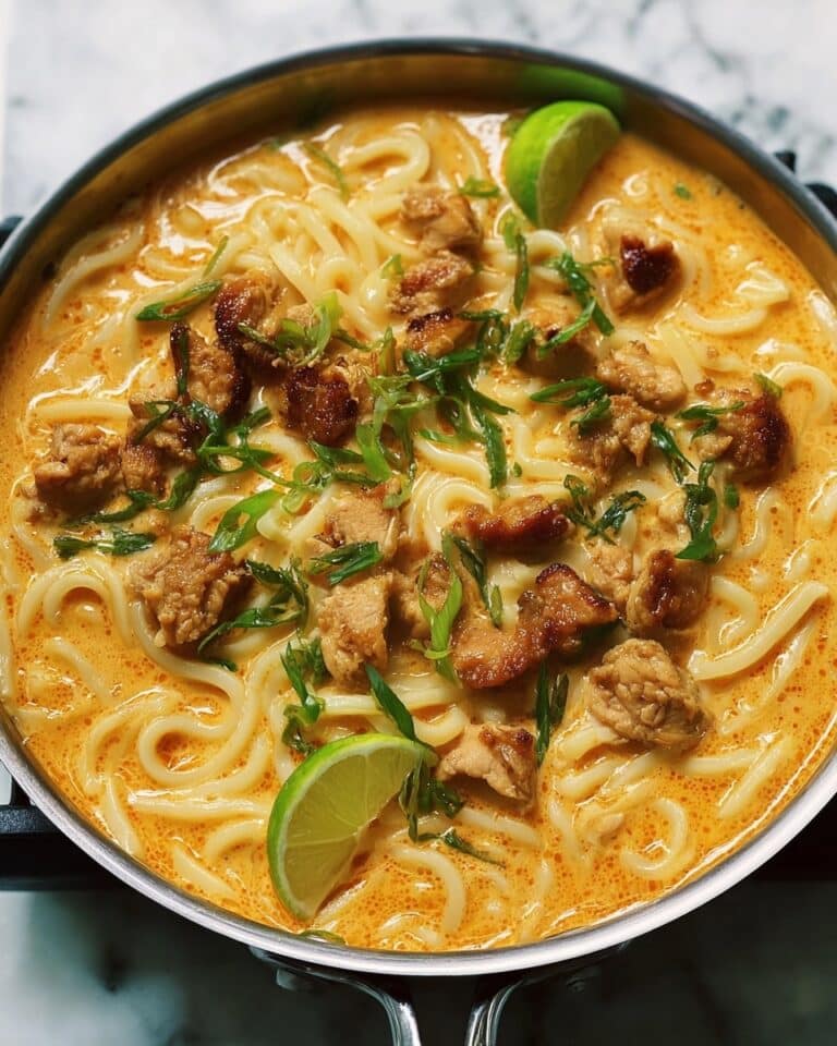 Thai-Inspired Coconut Red Curry Chicken Udon Recipe