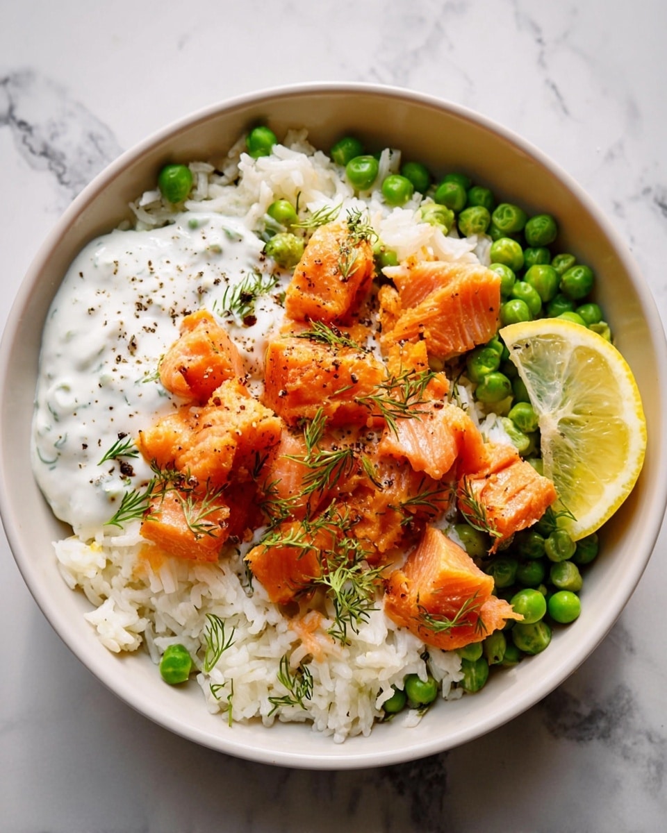 One-Pot Salmon and Dill Rice With Peas Recipe - Recipe Image