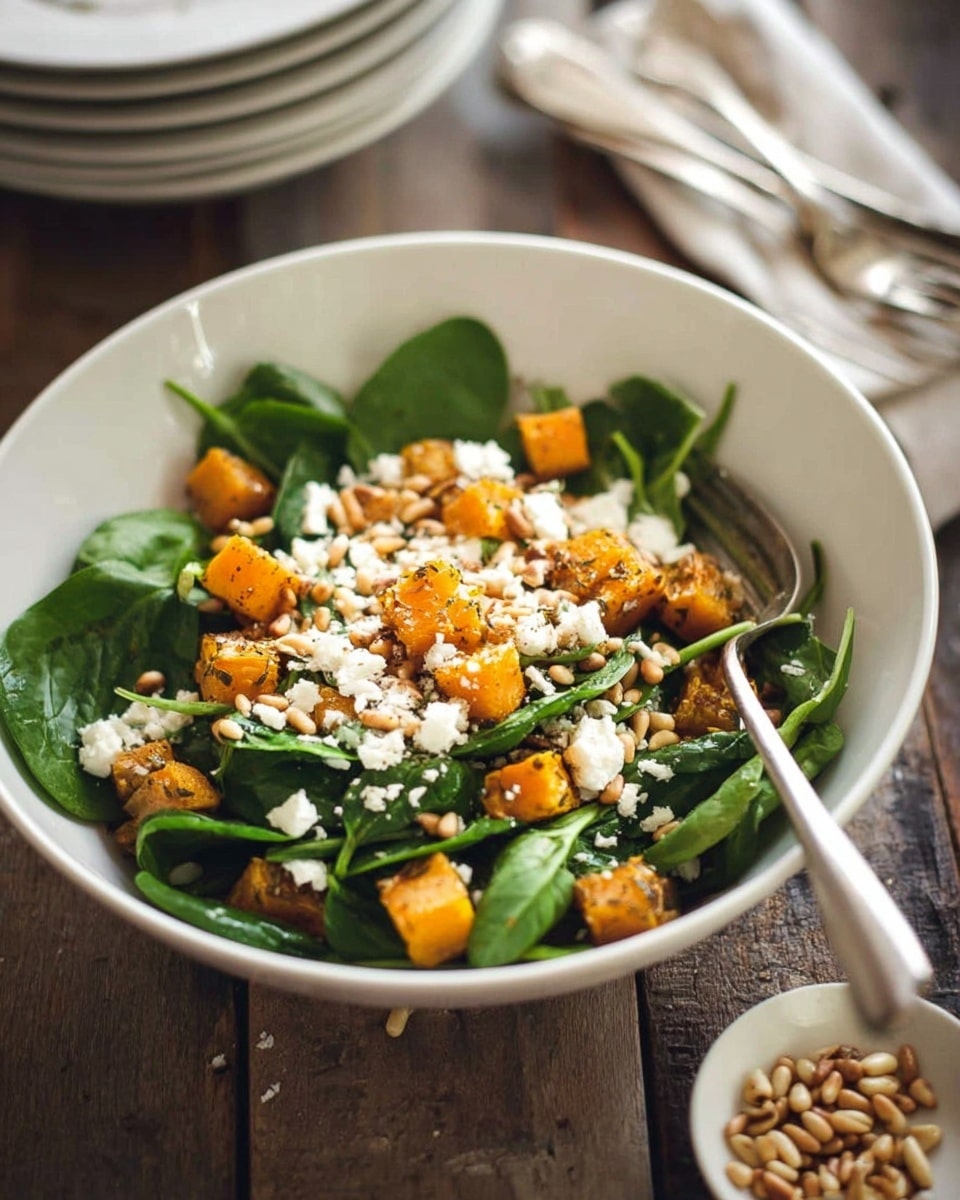 Roast Pumpkin, Spinach and Feta Salad Recipe - Recipe Image