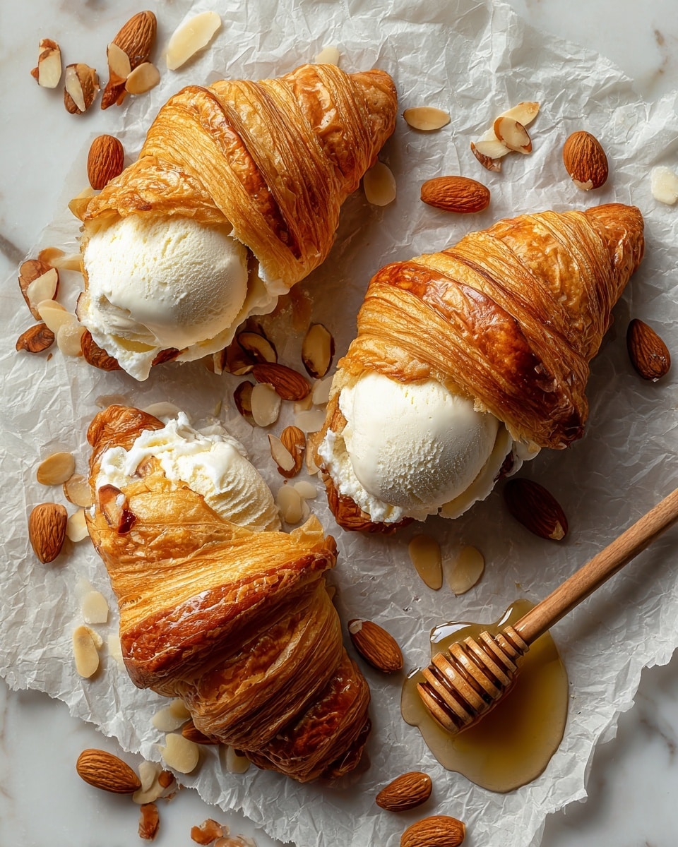 Tasty Ice Cream Croissant Recipe - Recipe Image