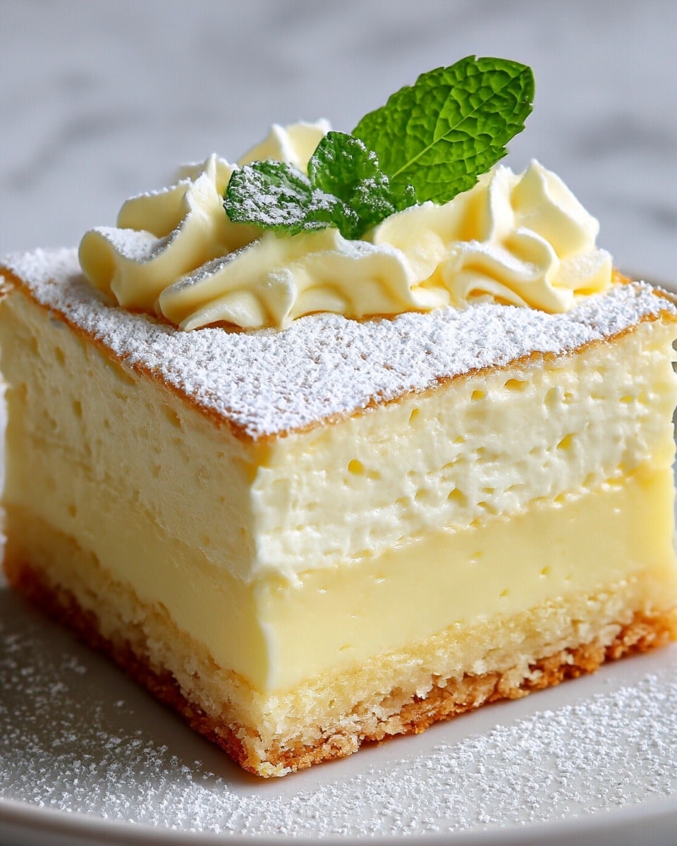 Vanilla Custard Cream Squares Recipe - Recipe Image