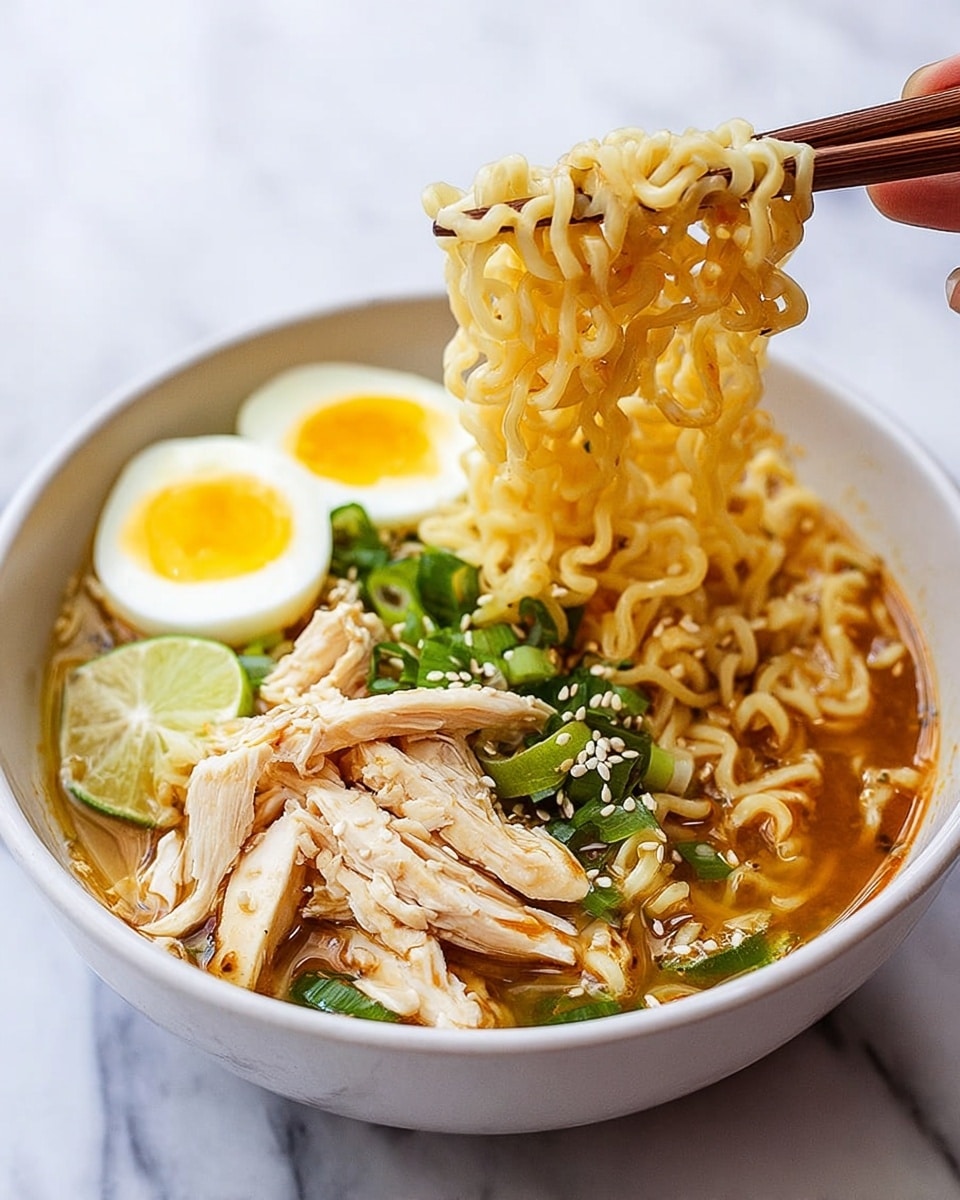 Instant Pot Chicken Ramen with Boiled Eggs, Bok Choy, and Scallions Recipe - Recipe Image
