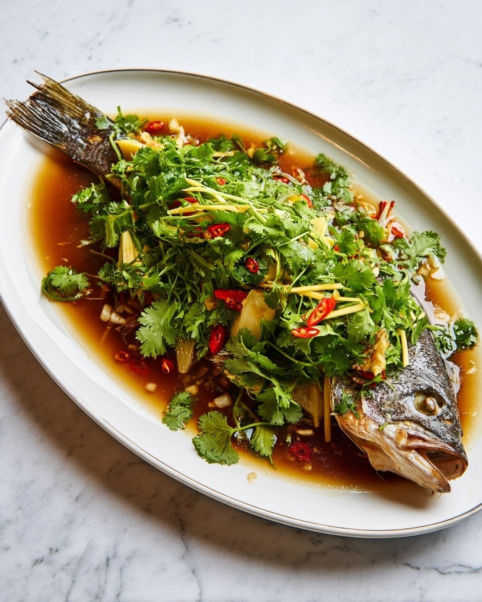 Cantonese-Style Steamed Fish Recipe - Recipe Image