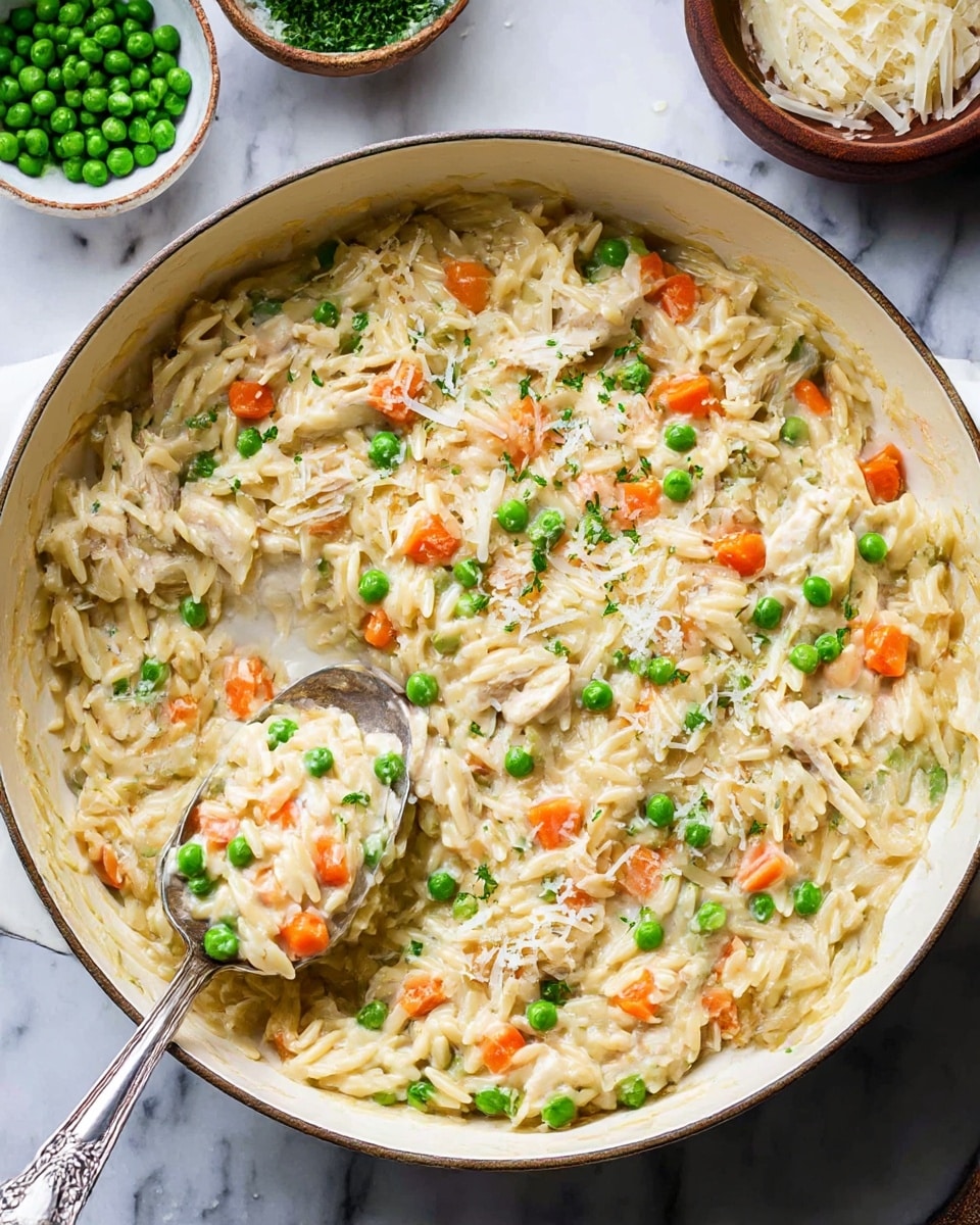 Cozy Chicken Pot Pie Orzo Recipe - Recipe Image