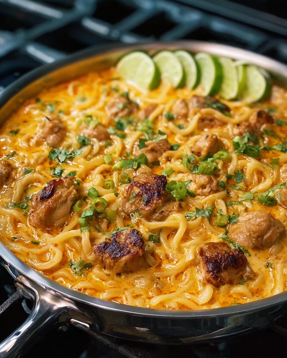 Thai-Inspired Coconut Red Curry Chicken Udon Recipe - Recipe Image