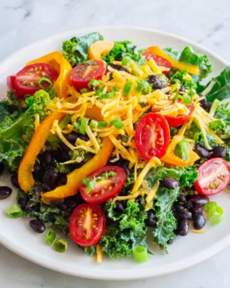 Kale Taco Salad with Chipotle Avocado Dressing Recipe - Recipe Image