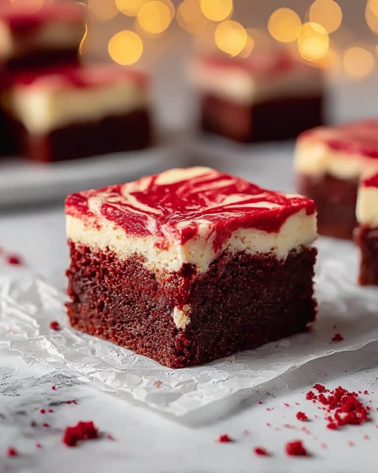 Classic Red Velvet Brownies with Cheesecake Layer Recipe