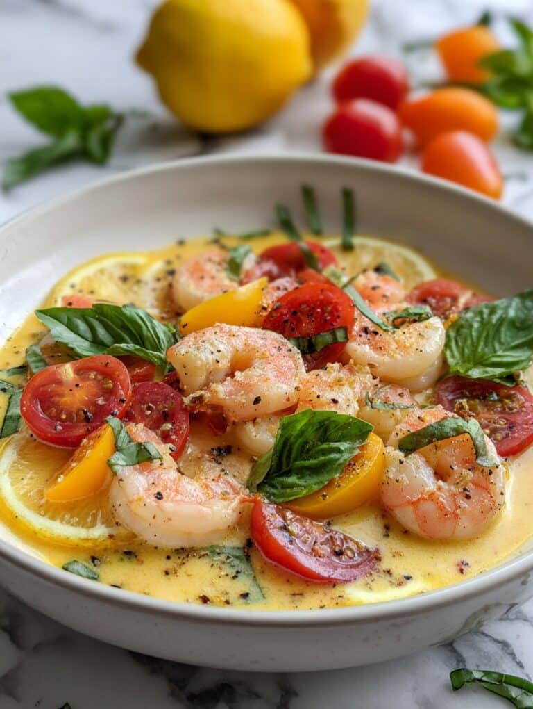 Prawn Mezzelune with Tomatoes and Lemon Recipe