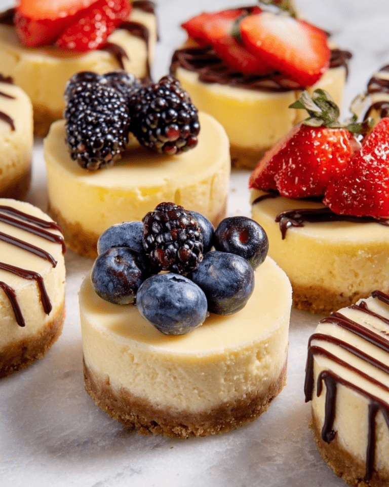 Mini Cheesecakes with Fresh Berries and Cream Cheese Crust Recipe