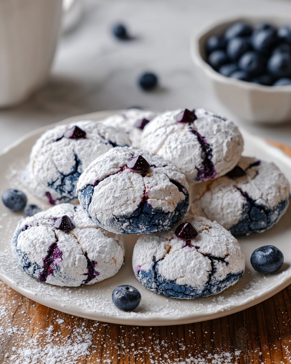 Blueberry Crinkle Cookies: Easy, Soft, and Fruity Recipe - Recipe Image