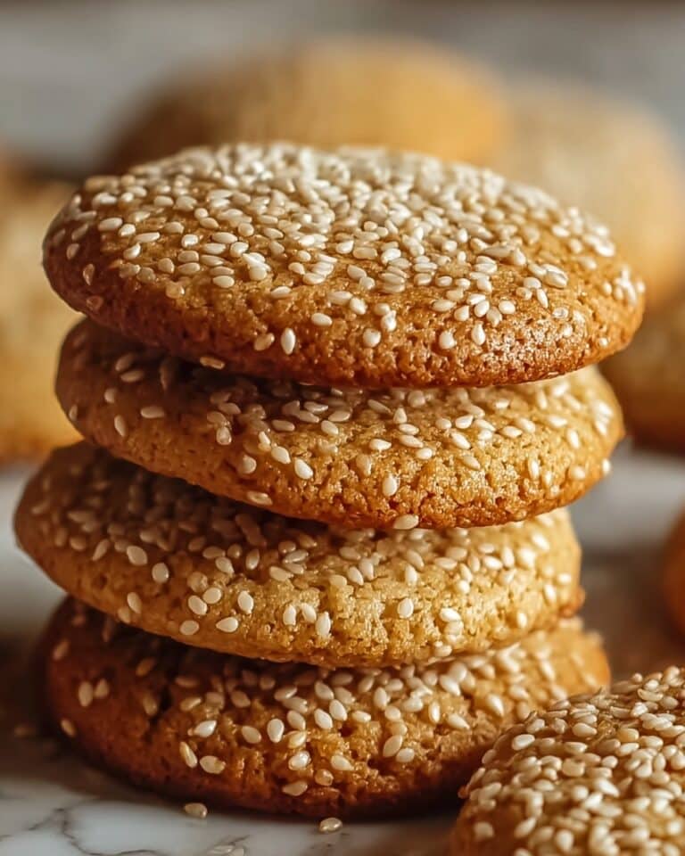 Irresistibly Chewy Sesame Honey Cookies Recipe