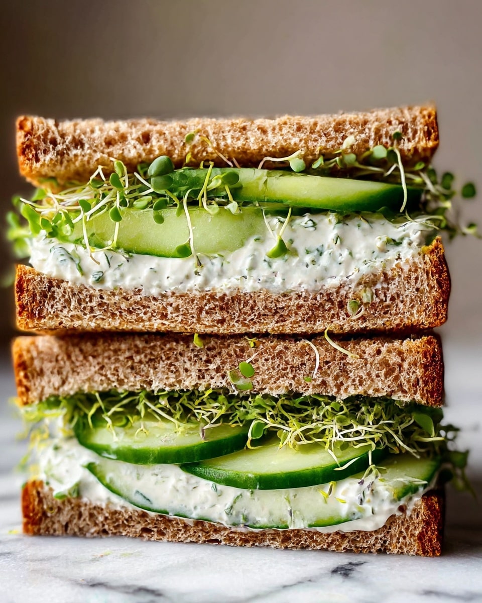 Easy Cucumber Salad Sandwiches Recipe - Recipe Image