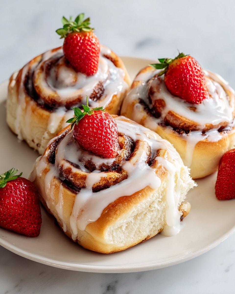 Strawberry Cheesecake Cinnabon Rolls Recipe - Recipe Image