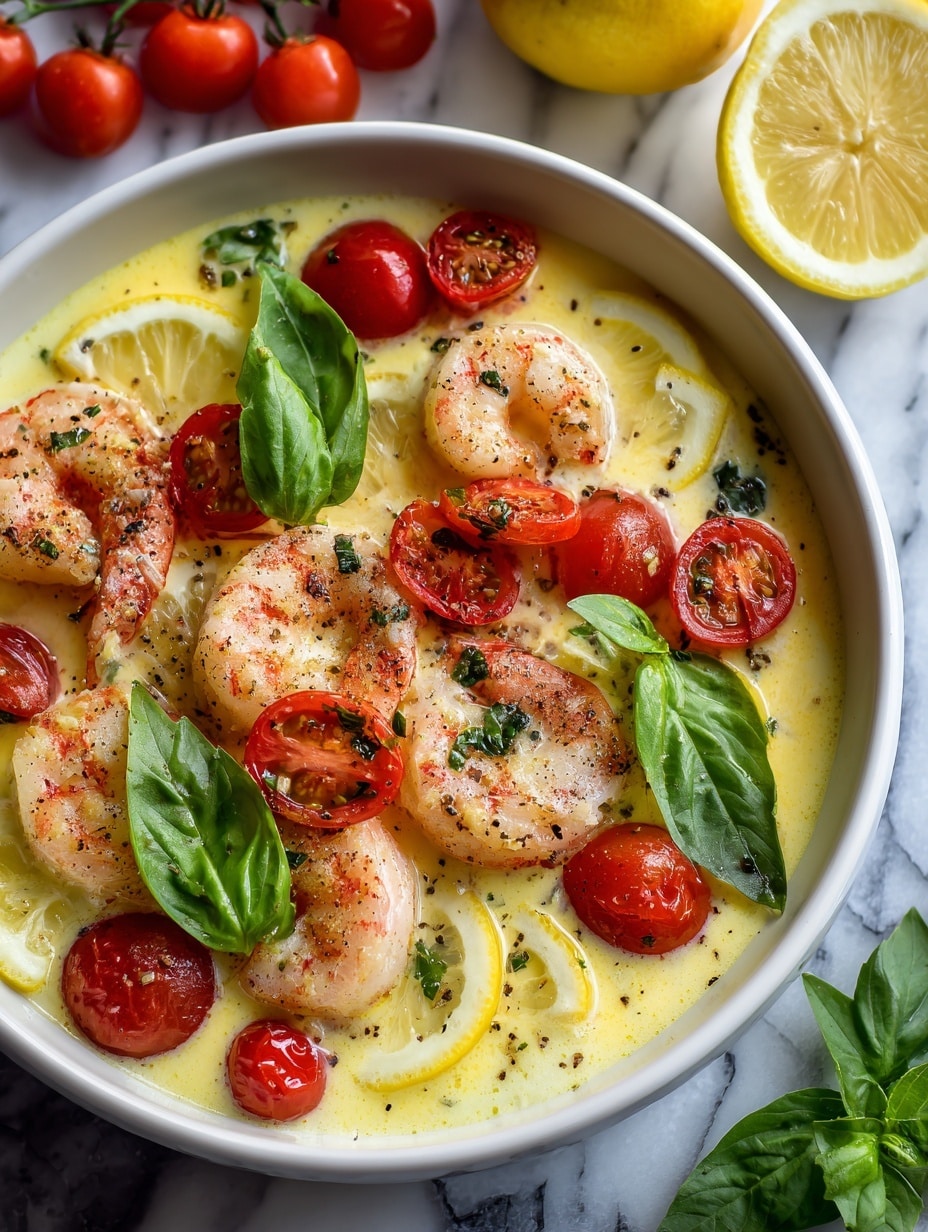 Prawn Mezzelune with Tomatoes and Lemon Recipe - Recipe Image
