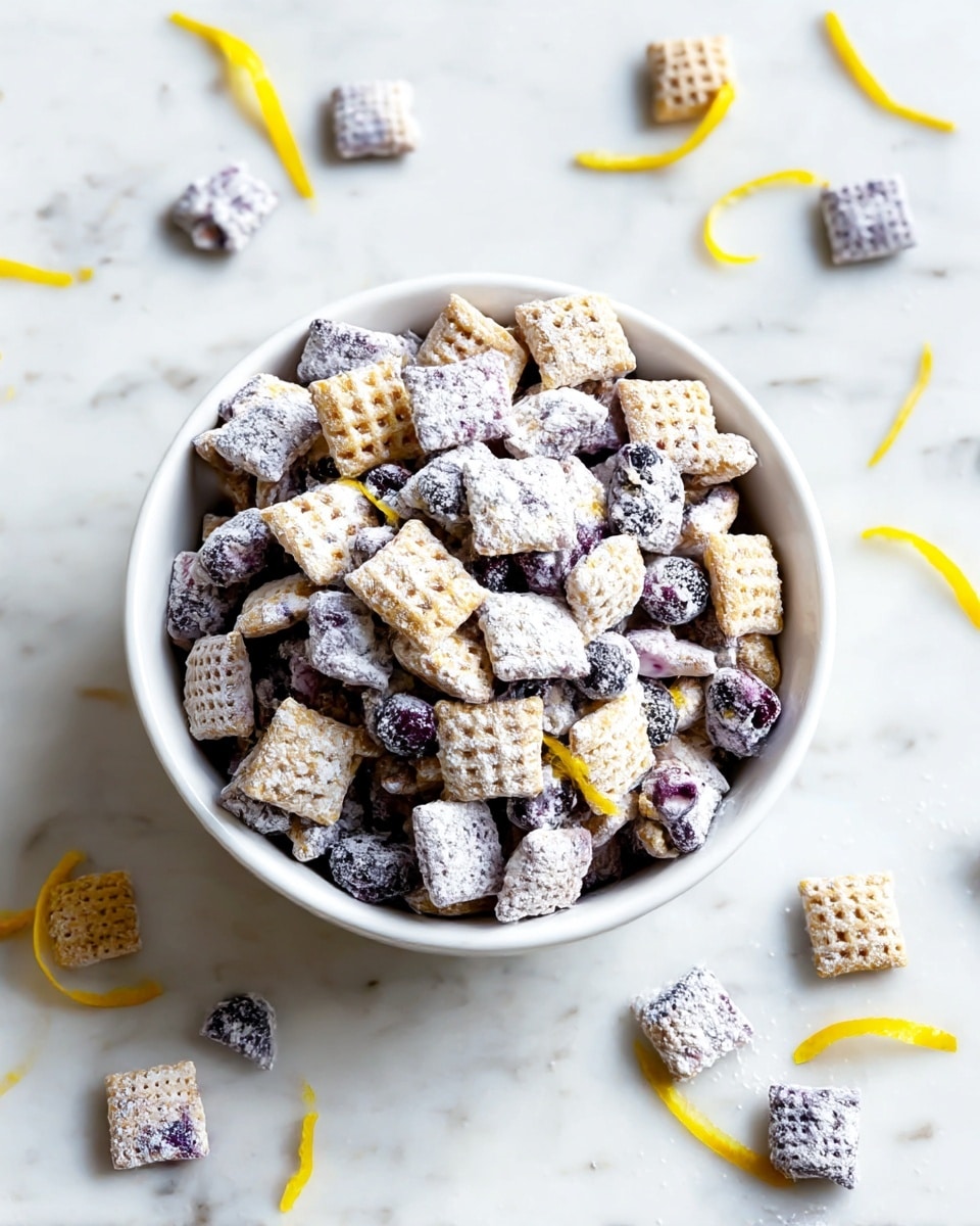 Blueberry Lemon Cheesecake Puppy Chow Recipe - Recipe Image