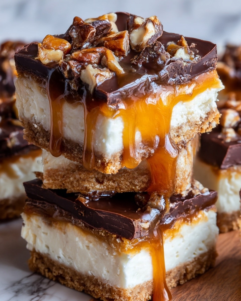 Butterfinger Caramel Cheesecake Bars Recipe - Recipe Image