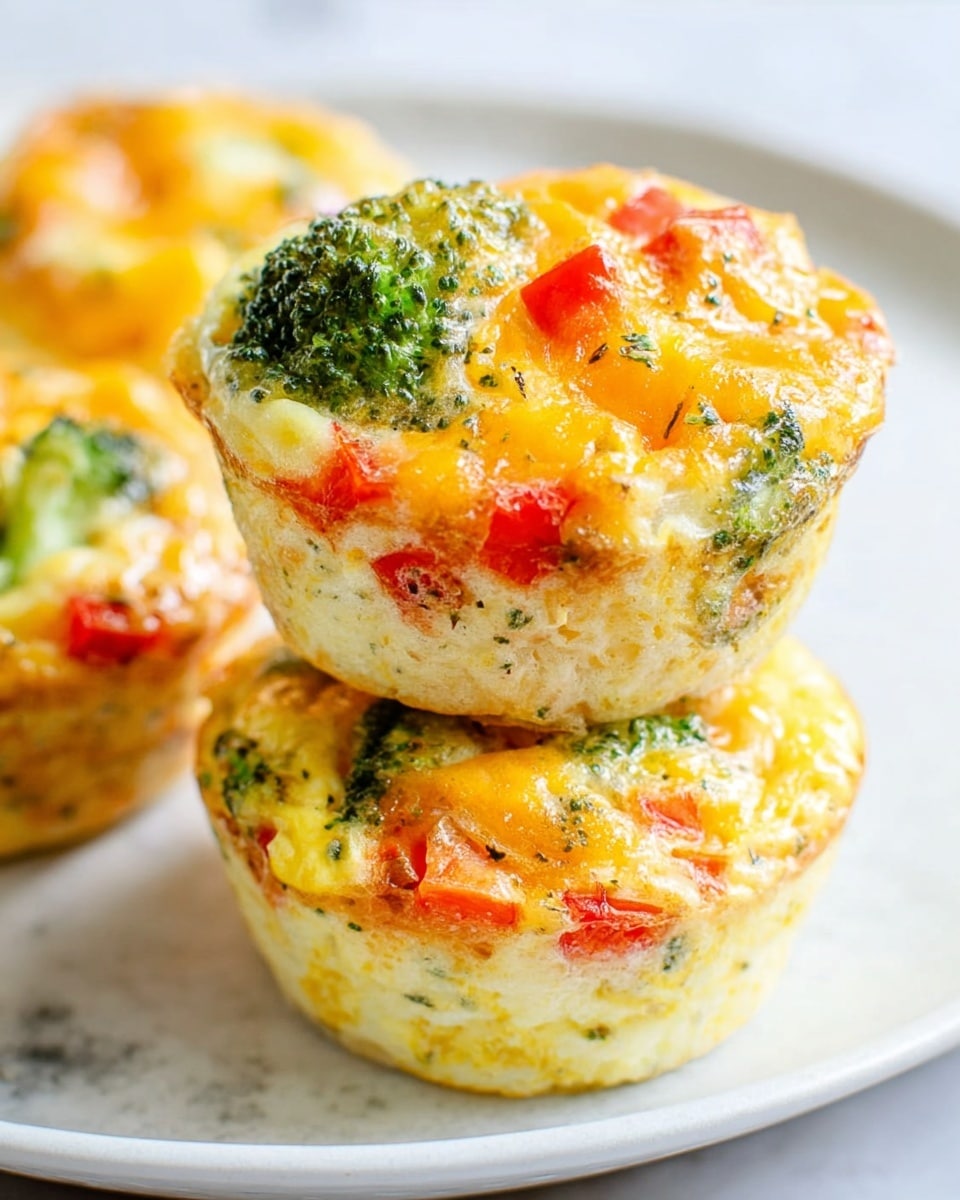 Broccoli Ham and Cheese Egg Muffins Recipe - Recipe Image